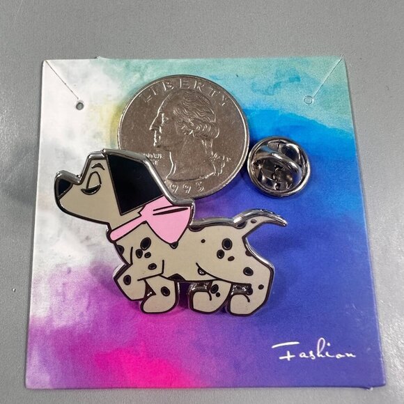 Dalmatian 101 Puppy Dog Lapel Pin Bow Accessories Brooch Badge Jewelry Pin - Picture 6 of 8